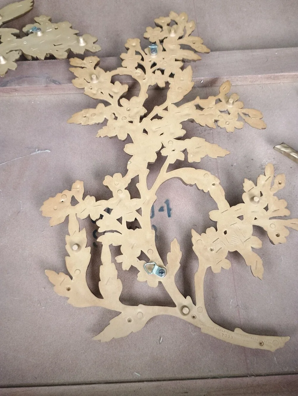 Vintage Syroco golden birds & dogwood wall art 1970s
